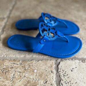 Blue Cutout Sandals